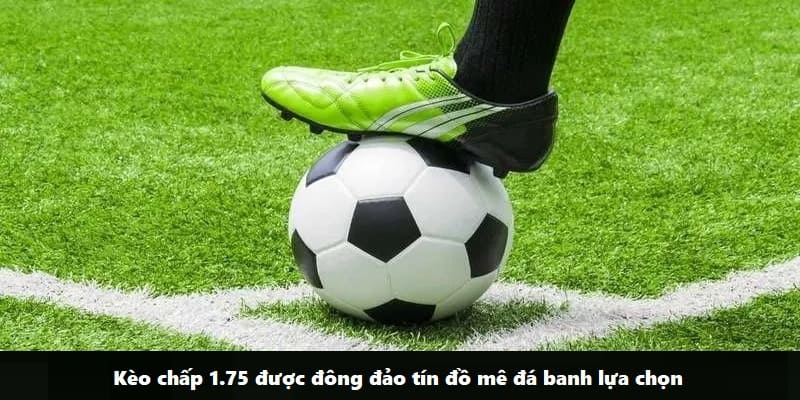 Kèo chấp 1.75 được đông đảo tín đồ mê đá banh lựa chọn